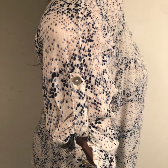 NWOT Dress Barn Printed 3/4 Sleeve Blouse - Picture 3 of 7